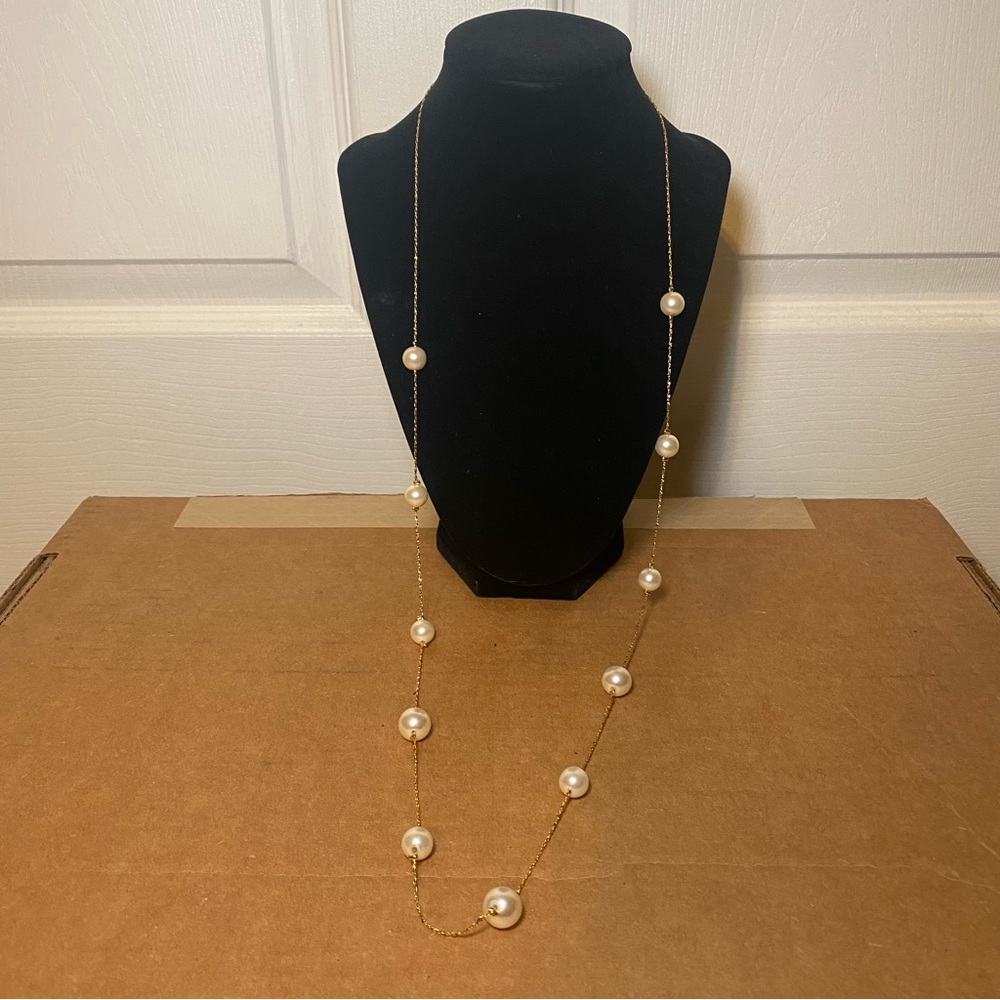 Vintage Gold Tone Pearl Necklace